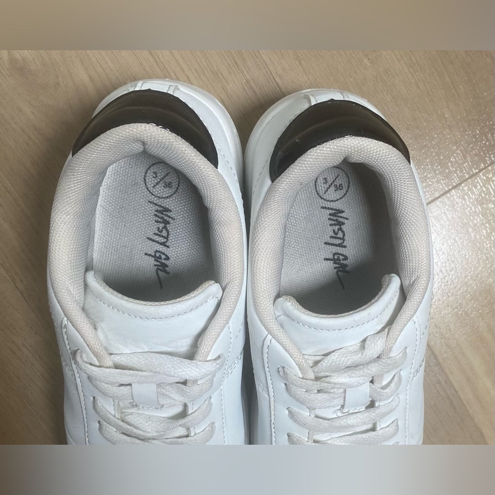 Nasty Gal Women’s White Wedge Platform Sneakers EU 36 US 6 - Picture 5 of 8